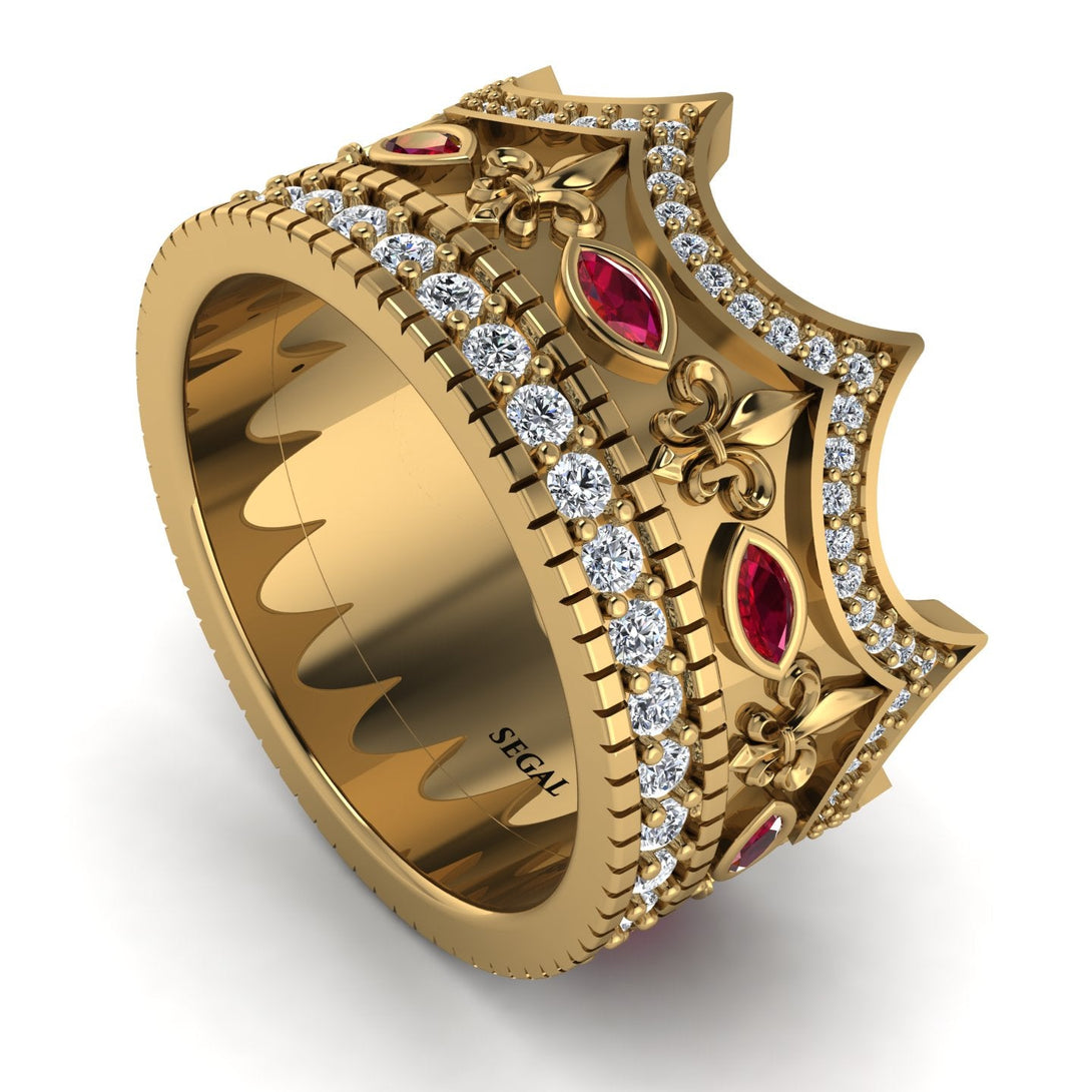 Royal Diamond Crown Ring For Men - Harold No. 10